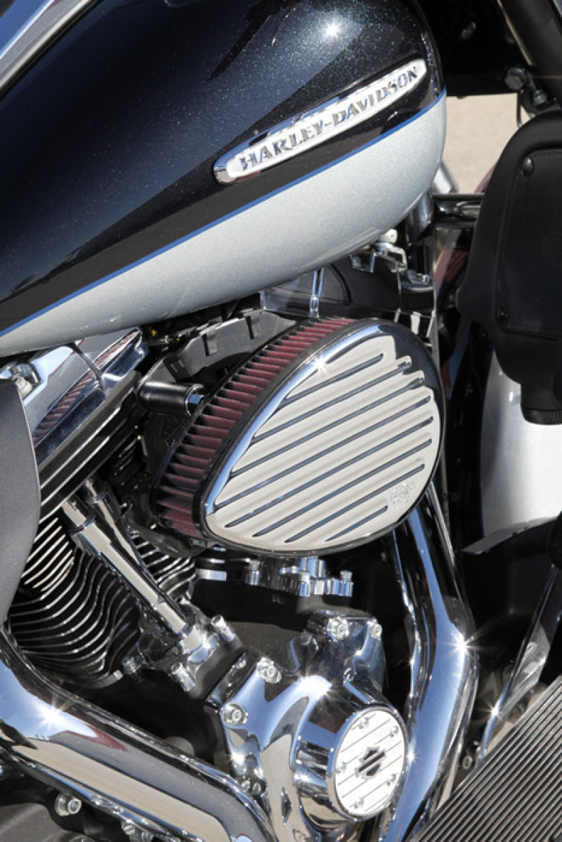 K&N Street Metal Intake System for Harley Davidson - Color (Red) - Style (Round) - Size (9-11 Flux) RK-3937
