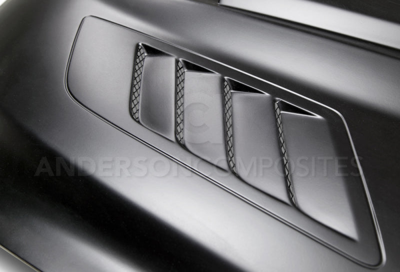 Anderson Composites 15-16 Ford Mustang (Excl. GT350/GT350R) Ram Air Fiberglass Hood AC-HD15FDMU-AB-GF