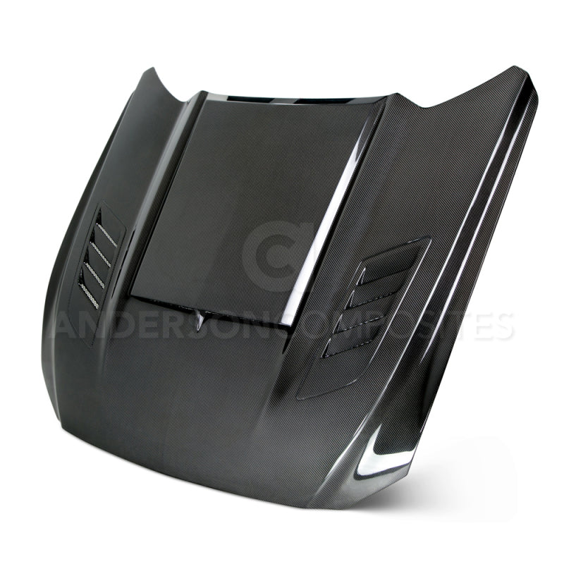 Anderson Composites 15-17 Ford Mustang (Excl. GT350/GT350R) Ram Air Double Sided Hood AC-HD15FDMU-AB-DS