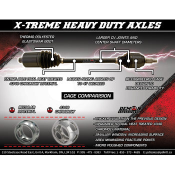 DEMON Axle - X-Treme - Heavy Duty - Rear Left Renegade /Outlander PAXL-3021XHD