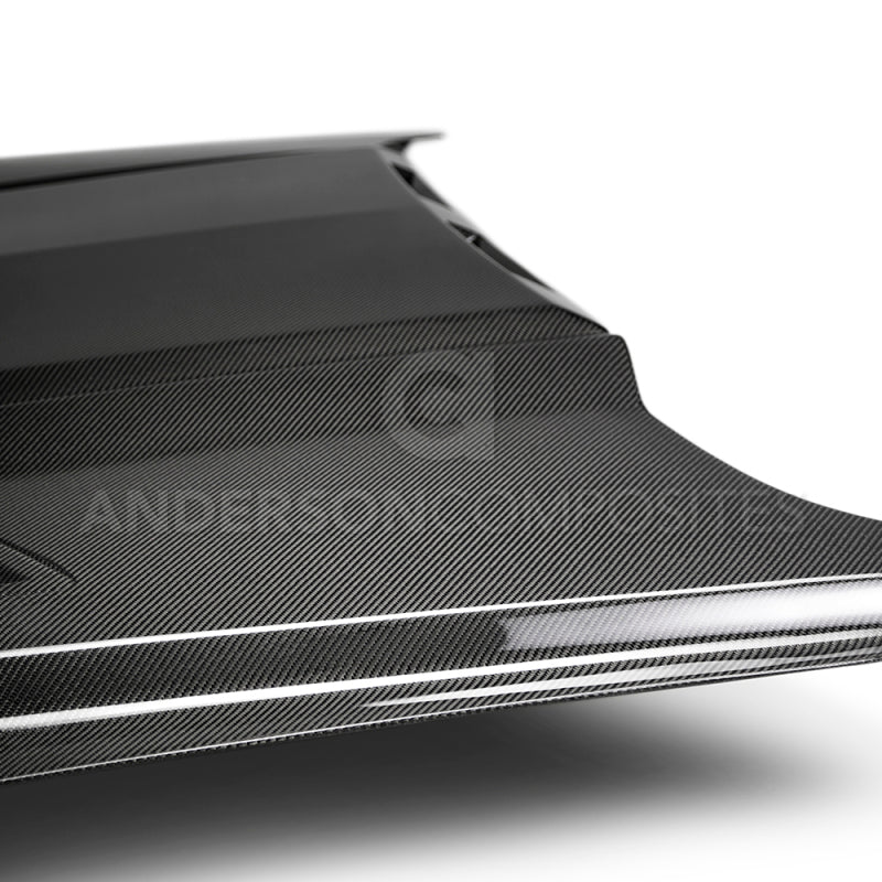 Anderson Composites 2018-2019 Ford Mustang Ram Air Double Sided Carbon Fiber Hood AC-HD18FDMU-AB-DS