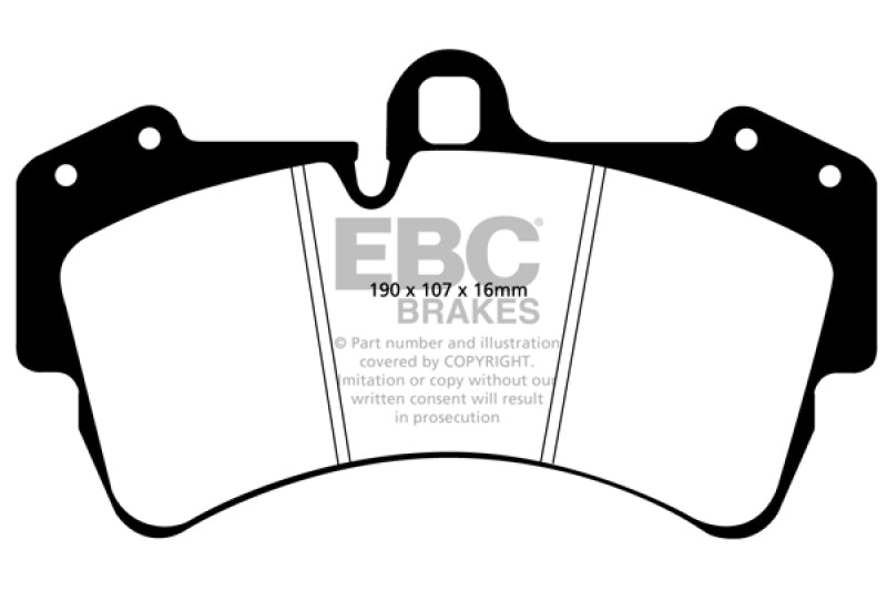 EBC 03-07 Porsche Cayenne 4.5 (350mm Rotors) Redstuff Front Brake Pads DP31473C