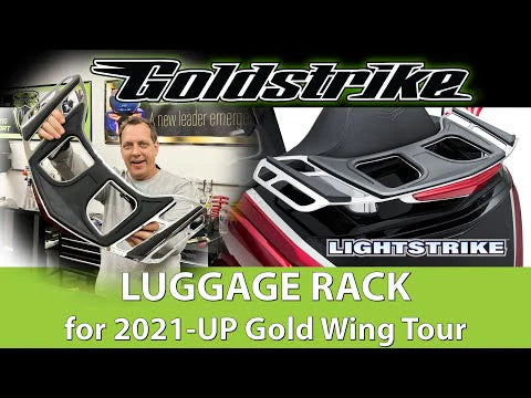 Goldstrike Luggage Rack With Lightstrike For 21-Up Gold Wing Black 28221