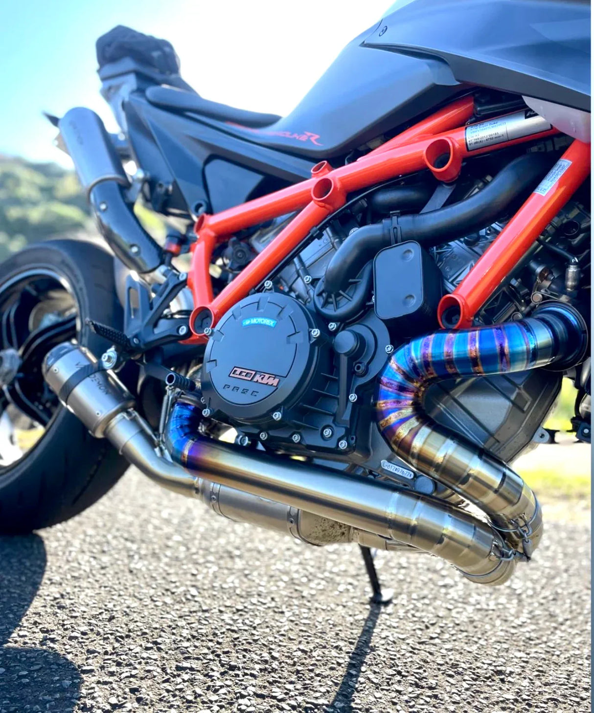 Vandemon KTM Superduke 1290/1390R/RR Twin Shot Titanium Exhaust System KTM129SDTIEXHPB VA-63