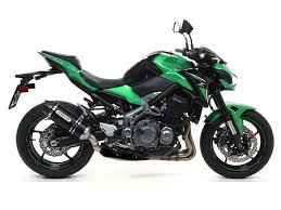 Silenciador Arrow Kawasaki Z900 Dark Race Tech De Aluminio Homologado Con Fondo De Carbono Para Colectores Originales Y Arrow 71856akn