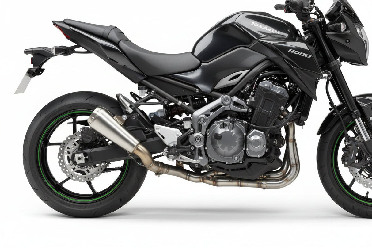 Arrow Kawasaki Z 900 '17 Homologierter Nichrom Pro-Race-Schalldämpfer mit Edelstahl-Verbindungsrohr für Original und Arrow Collection. 71856pri