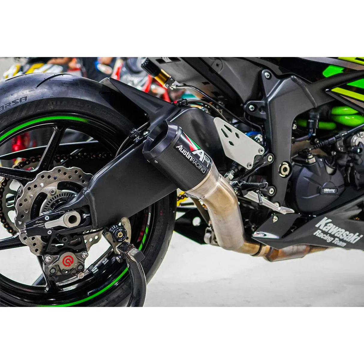 Austin Racing ZX636/ZX6R GP1 DE-CAT exhaust slip on for 2009-2025 2026 AR04