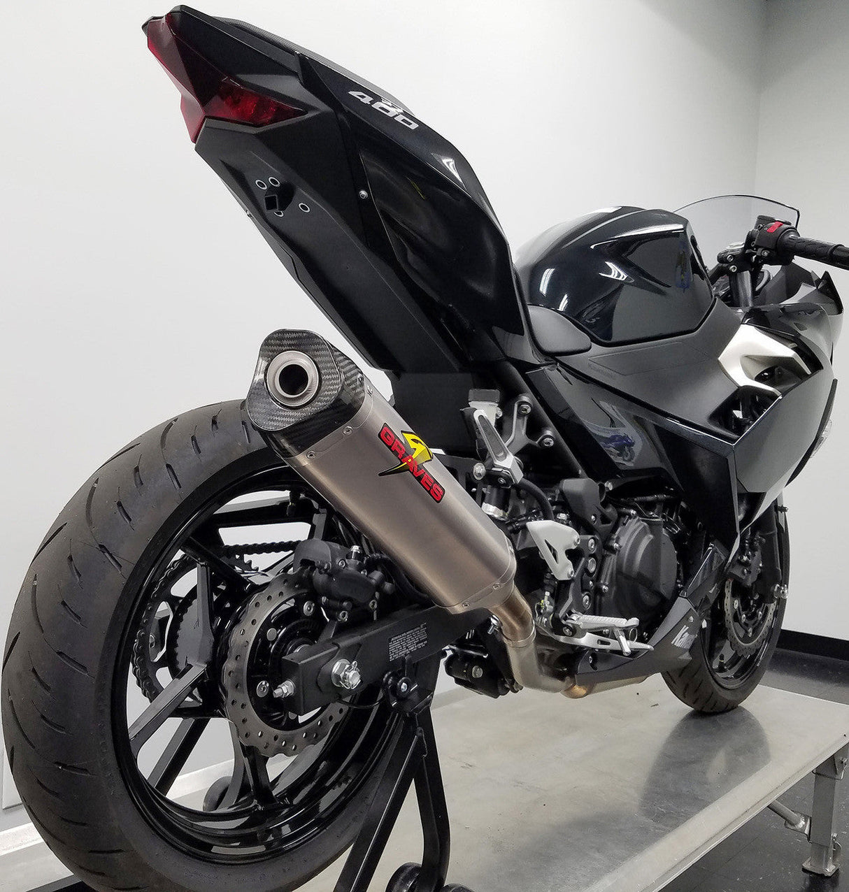 Graves Motorsports Cat Back Slip-On Exhaust Titanium Ninja Ninja Ex /Z 400 2018-2023 / Ninja 500 / Z500 2024 -2025 Exk-18ex4-Cbst