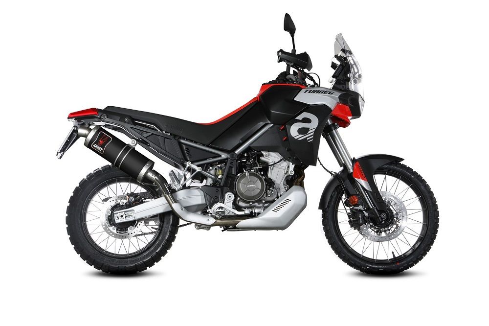 MIVV Auspuff Slip-On Dakar Aprilia Tuareg 660 2022-2024 Schwarz A.017.LEKB