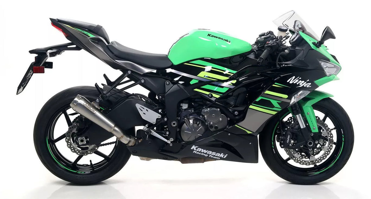 Arrow Pro-Race Slip-on-Auspuff Nichrom mit Stahl-Endkappe ZX-6R 636 2019-2020 71898PRI