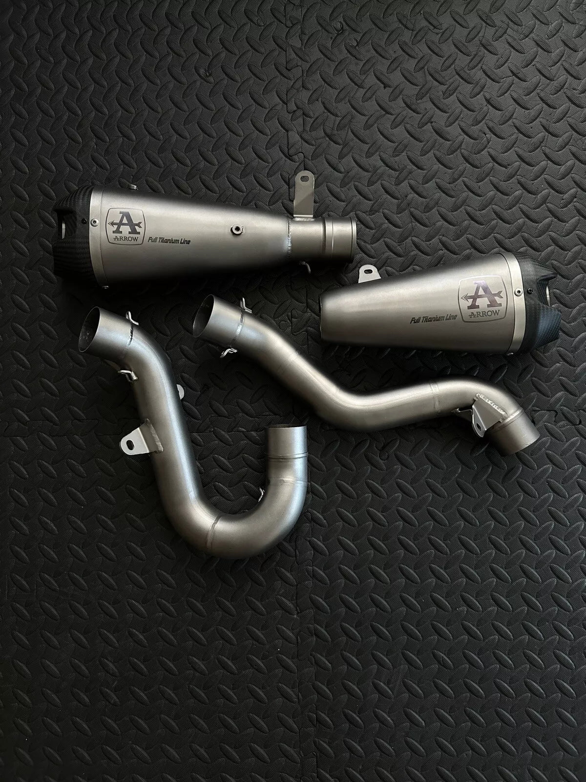 Arrow Ducati Panigale /Streetfighter V4 V4S 18-24 Racing Double Works Titanium Silencers + 1:1 Titanium Link Pipe 71162pk