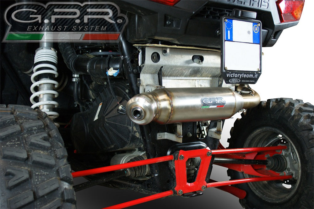 GPR Power Bomb, Slip-on Exhaust with Removable DB Killer and Link Pipe for Polaris RZR XP 1000 2014 ATV.42.BOMB