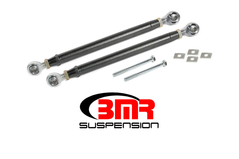 BMR 16-17 6th Gen Camaro Rear Double Adj. Rod Ends Toe Rods - Black Hammertone TR007H