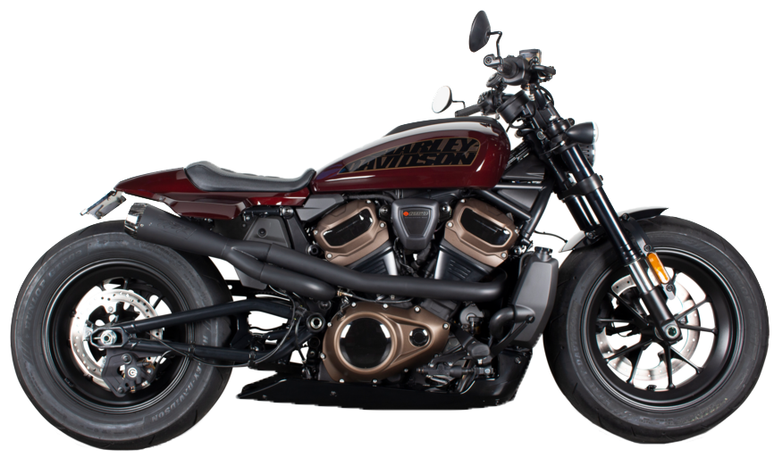 TBR Comp S 2in1 Exhaust Black with Carbon End Cap for 2021 - 2024 XL1250T Sportster SS 005-5410199-B