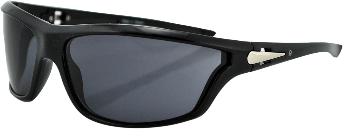 ZAN HEADGEAR Florida Sonnenbrille - Glänzend Schwarz - Rauch EZFL01