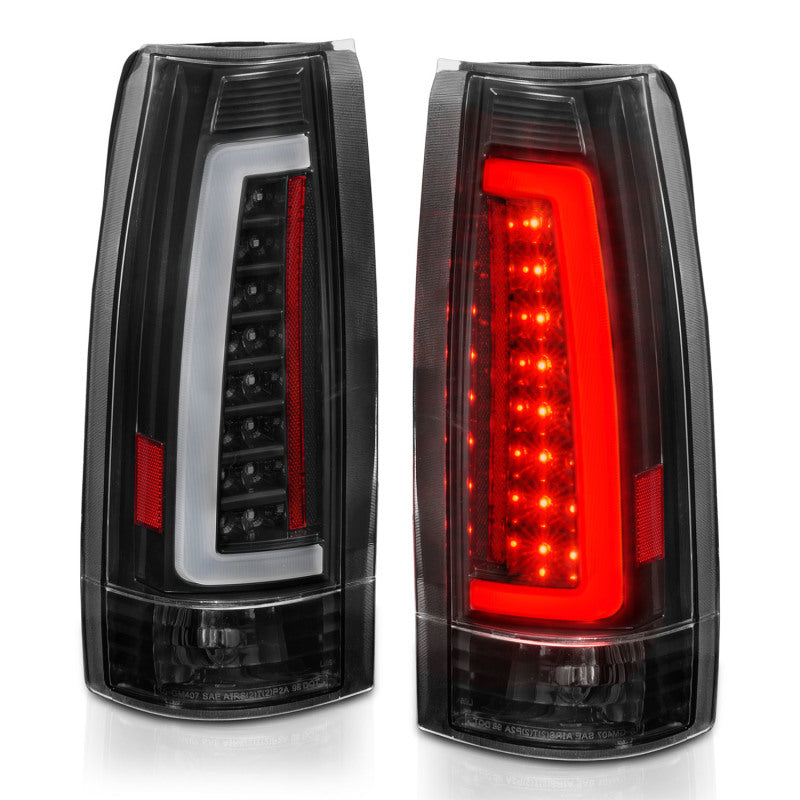 ANZO 1999-2000 Cadillac Escalade LED Taillights Black Housing Clear Lens Pair 311344