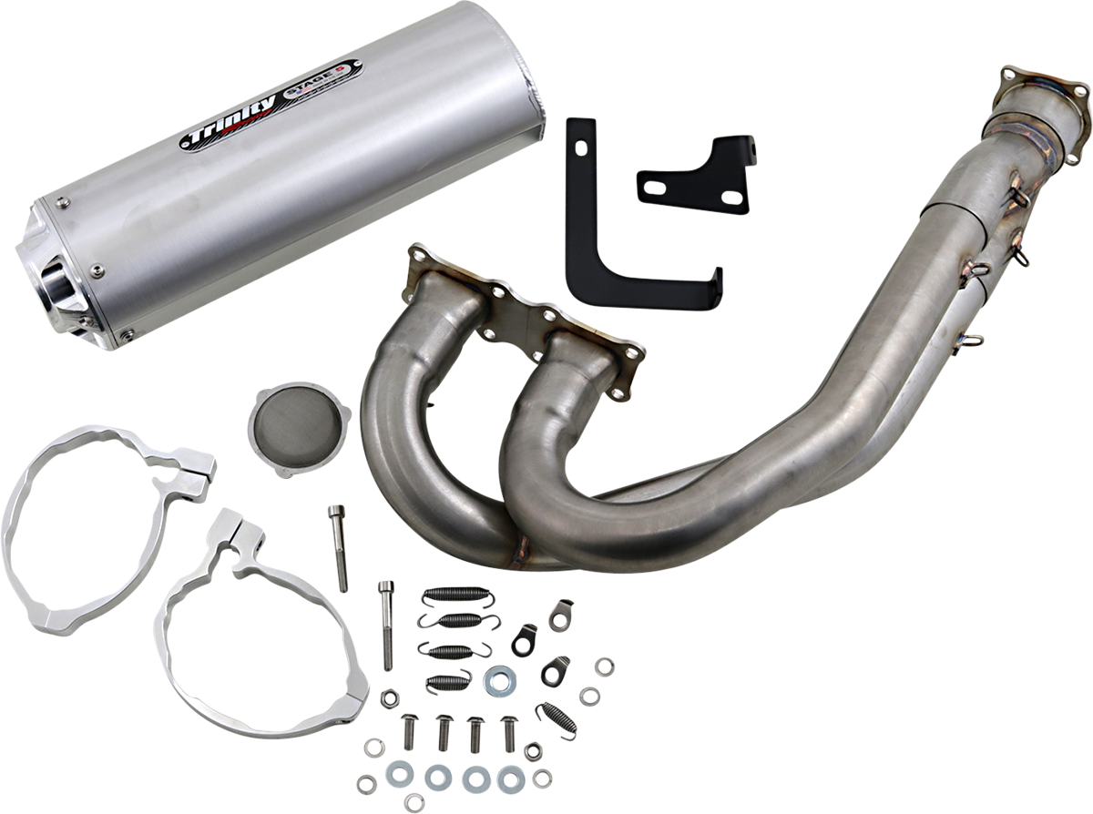 TRINITY RACING Exhaust - Brushed - KRX1000 2020-2024 TR-4177F
