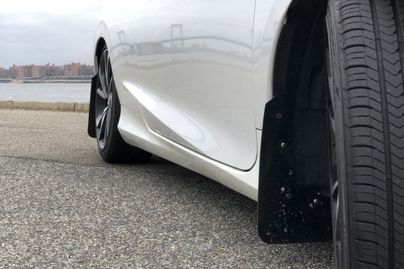 Rally Armor 16-19 Honda Civic Si UR Black Mud Flap w/ Red Logo MF50-UR-BLK/RD