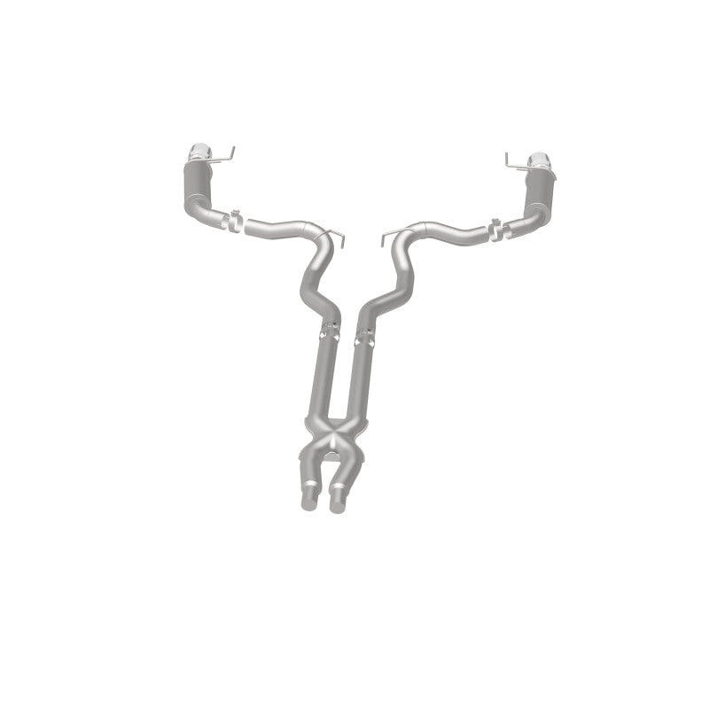 MagnaFlow Cat Back, SS, 3in, Competition, Dual Split Polished 4.5in Tips 2015 Ford Mustang GT V8 5.0 19101