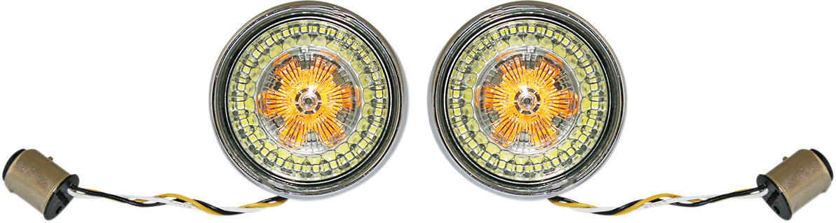 Señal de giro tipo bala CUSTOM DYNAMICS - 1157 - Cromo - Lente ahumada PB-BB-AW-1157CS