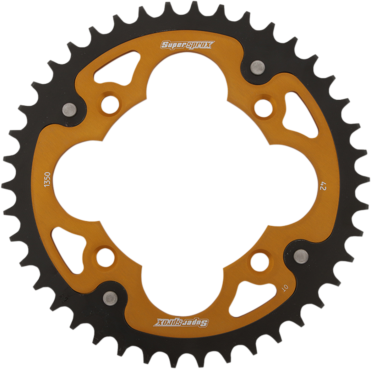 SUPERSPROX Stealth Rear Sprocket - 42 Tooth - Gold - Honda RST-1350-42-GLD