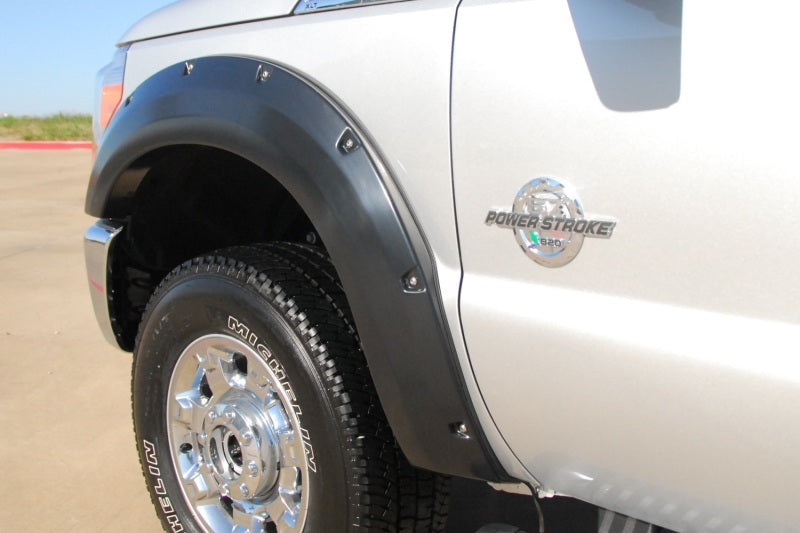 Lund 11-16 Ford F-250 RX-Rivet Style Textured Elite Series Fender Flares - Black (4 Pc.) RX314T