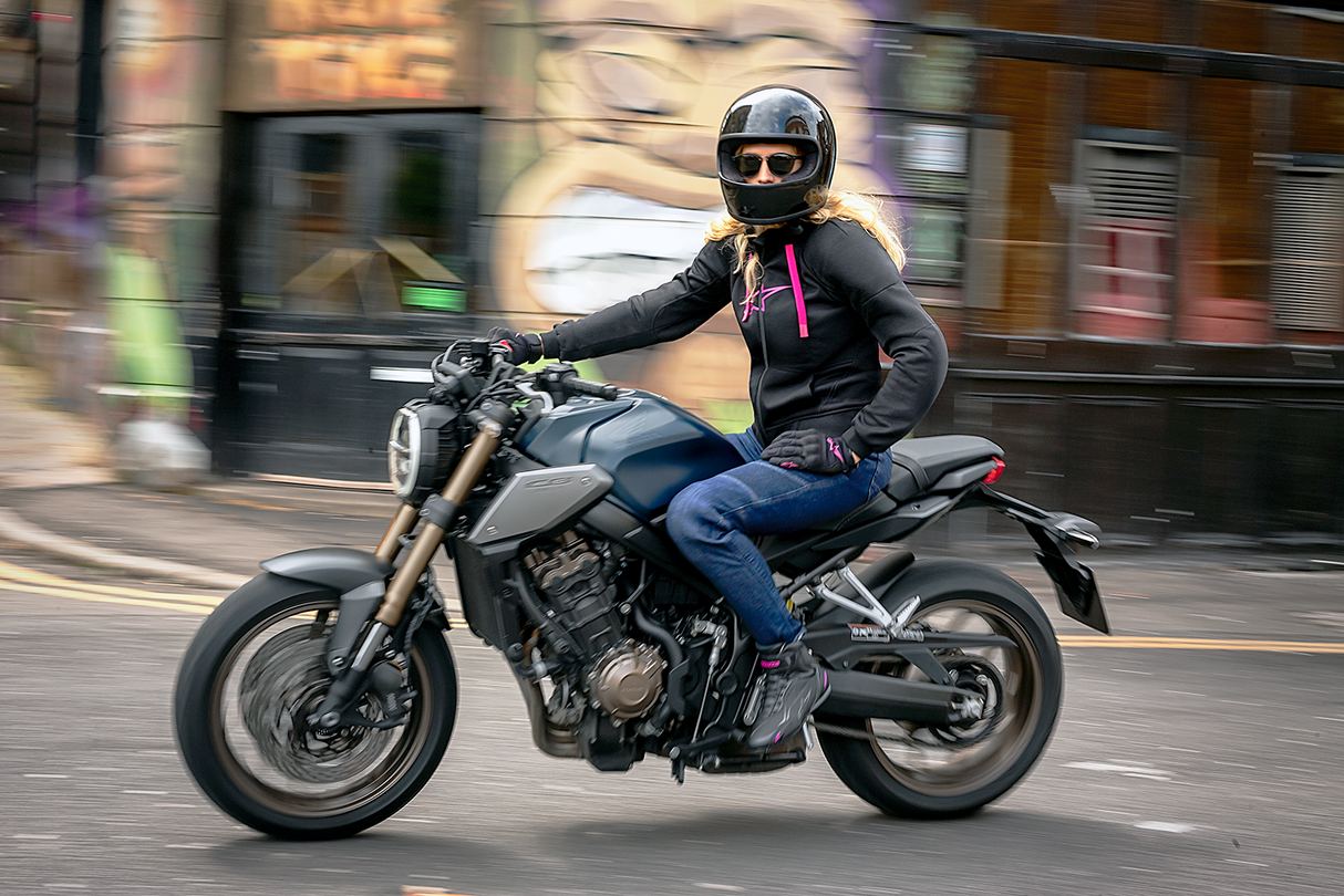 Chaqueta deportiva/sudadera con capucha ALPINESTARS para mujer - Negro/Rosa - Pequeña 4210920-1039-S