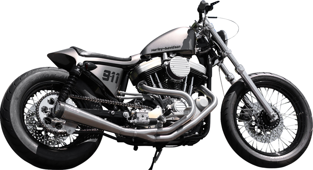 Sistema de escape megáfono 2 en 1 SUPERTRAPP - Acero inoxidable satinado 825-71200