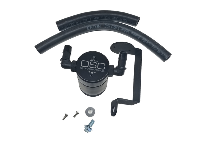 J&L 05-23 Dodge Charger 5.7L Hemi Passenger Side Oil Separator 3.0 - Black Anodized 3061P-B