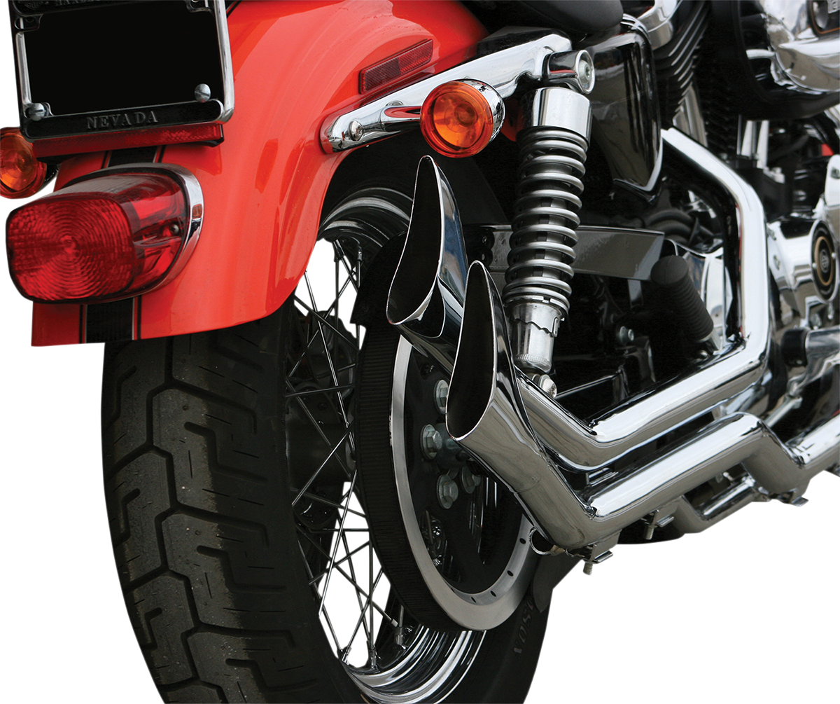 PAUGHCO Side by Side Upsweep Exhaust - Chrome 7194SBS
