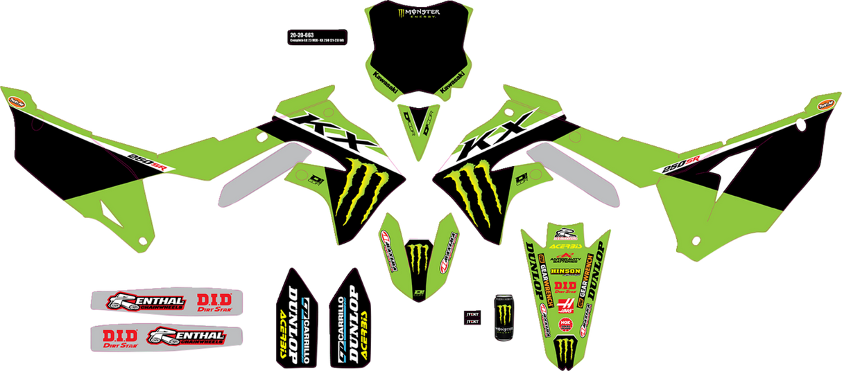 Kit gráfico D'COR VISUALS - '23 Monster Energy 20-20-663