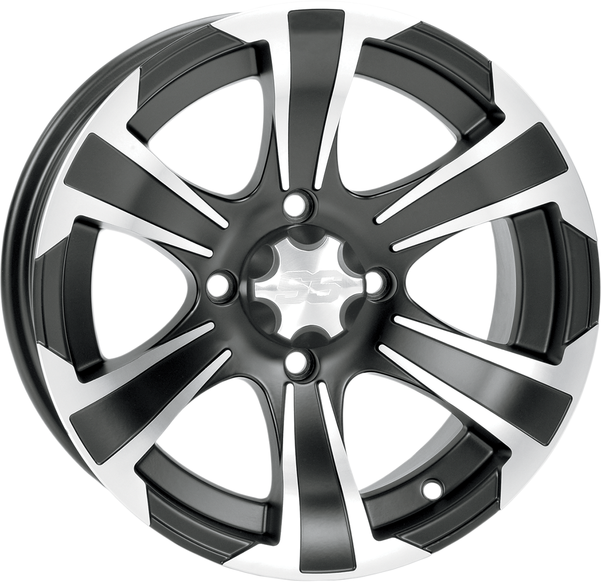 ITP SS312 Alloy Wheel - Front/Rear - Black Machined - 12x7 - 4/137 - 5+2 1228442536B