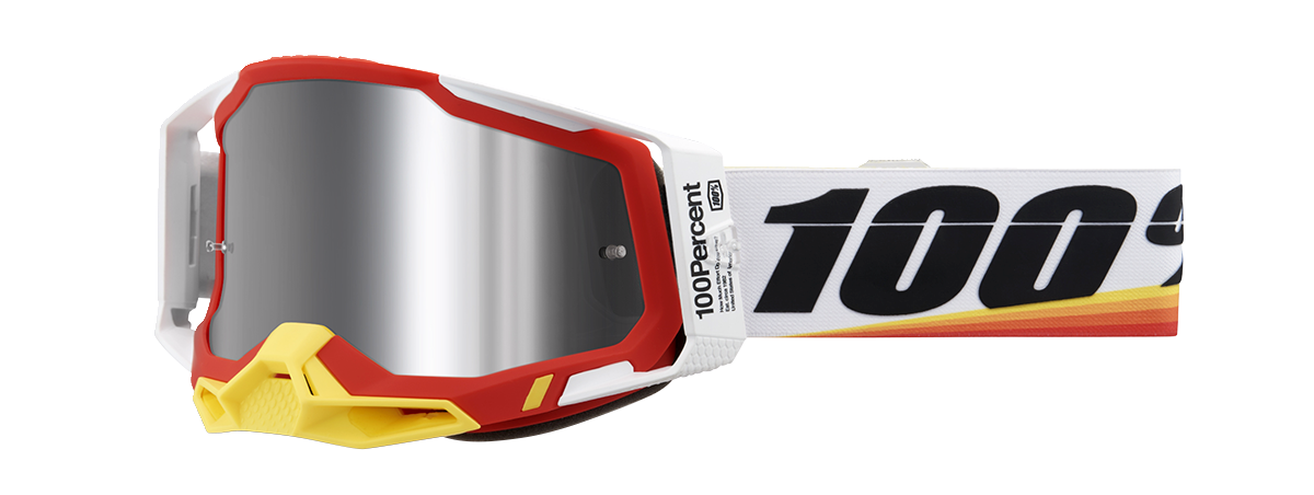 100% Racecraft 2 Schutzbrille - Arsham Red - Silver Flash Mirror 50010-00016