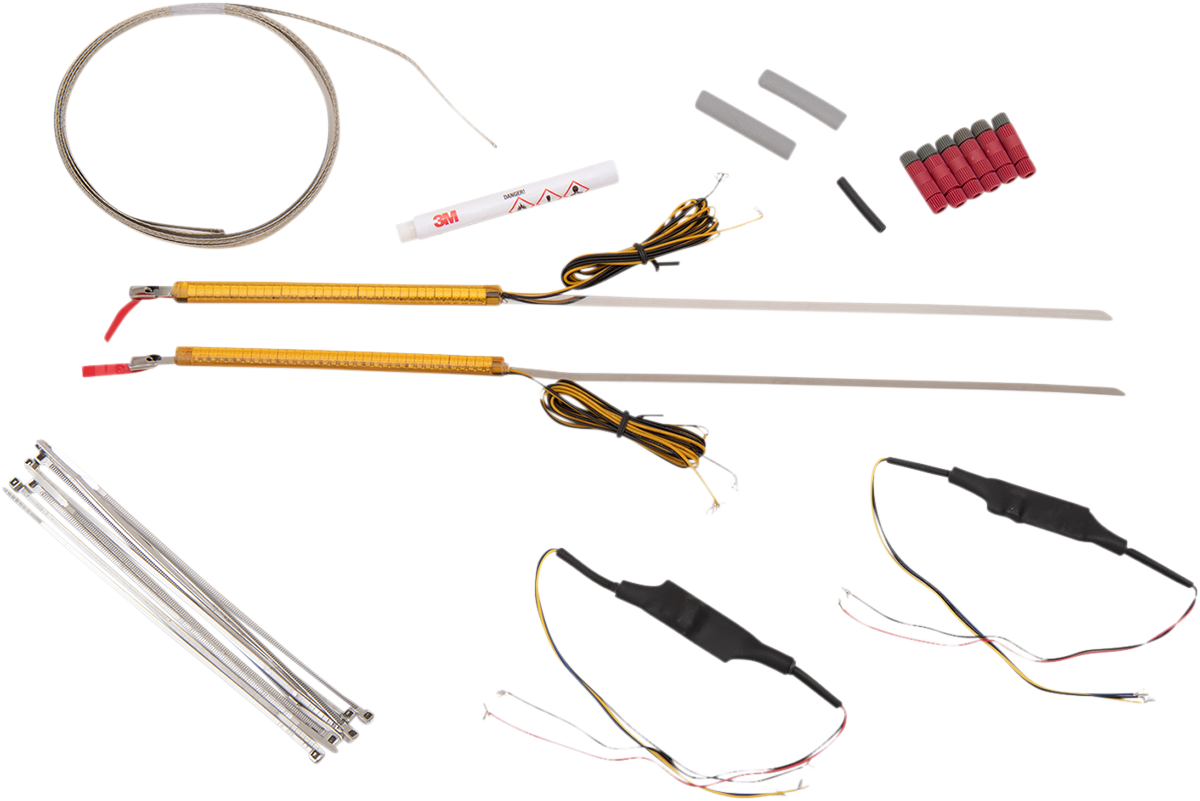 Luces de horquilla CUSTOM DYNAMICS WRAPZ® - 39 mm - Lente ámbar TW39AA