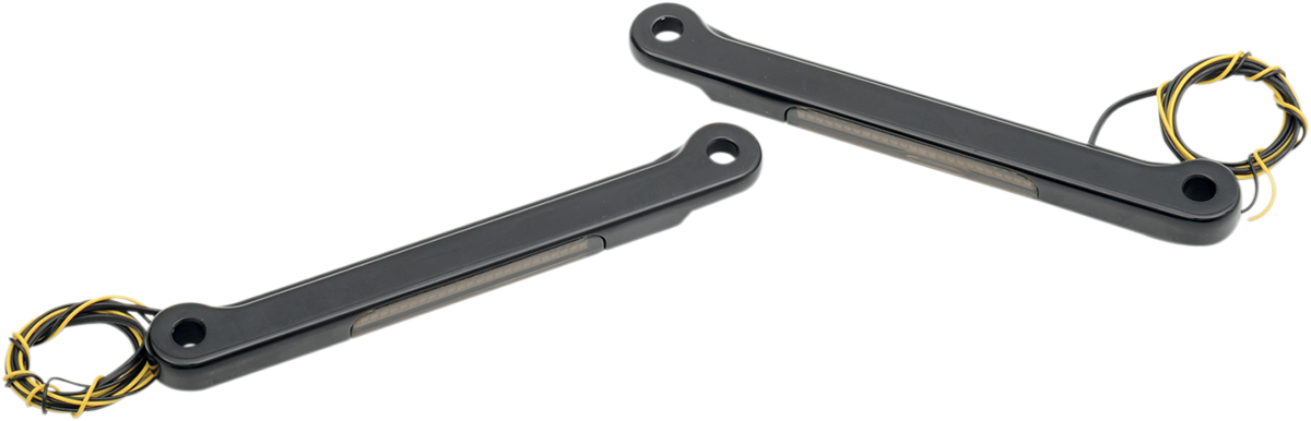 Luz de señal delantera LED ALLOY ART - FLHR - Negro/Ahumado RKFS-2