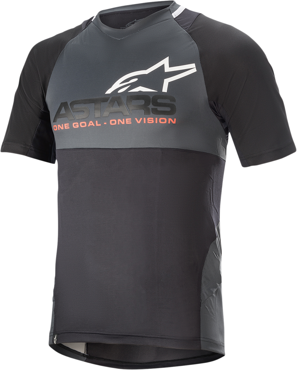 Camiseta ALPINESTARS Drop 8.0 - Manga corta - Negro/Coral - Pequeña 1766621-1793-SM