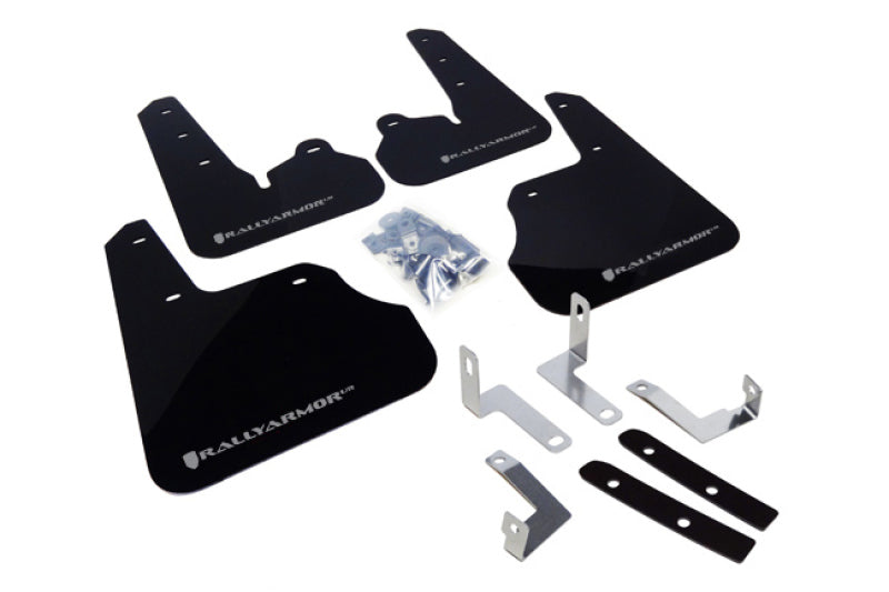 Rally Armor 12-16 Subaru Impreza Black UR Mud Flap w/ Silver Logo MF22-UR-BLK/SIL