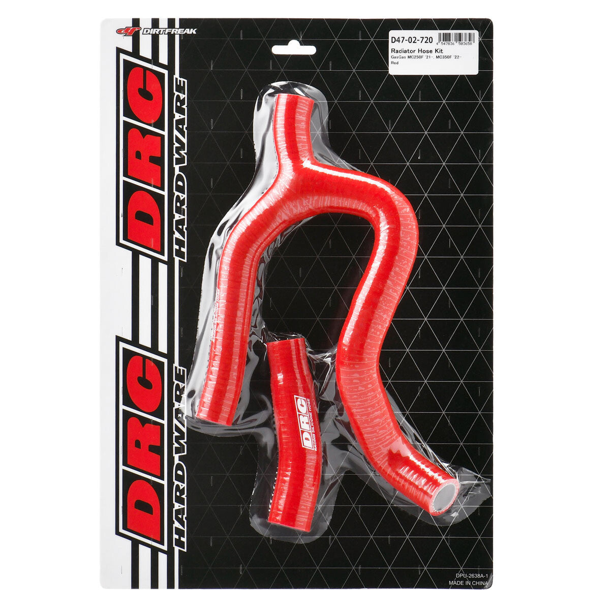 DRC Radiator Hose Kit Gasgas Red D47-02-720