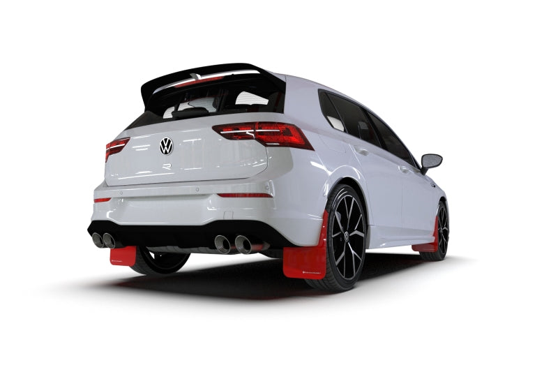 Rally Armor 2022 MK8 Volkswagen Golf GTI/R Black UR Mud Flap w/ Blue Logo MF80-UR-BLK/BL