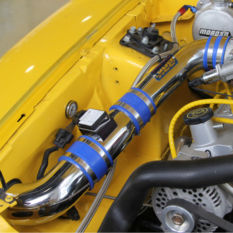 BBK 86-93 Mustang 5.0 Cold Air Intake Kit - Fenderwell Style - Chrome Finish 1557