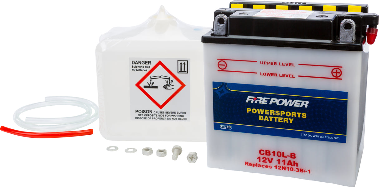 FIRE POWER Battery W/Acid Cb10l-B 12v Heavy Duty CB10L-B
