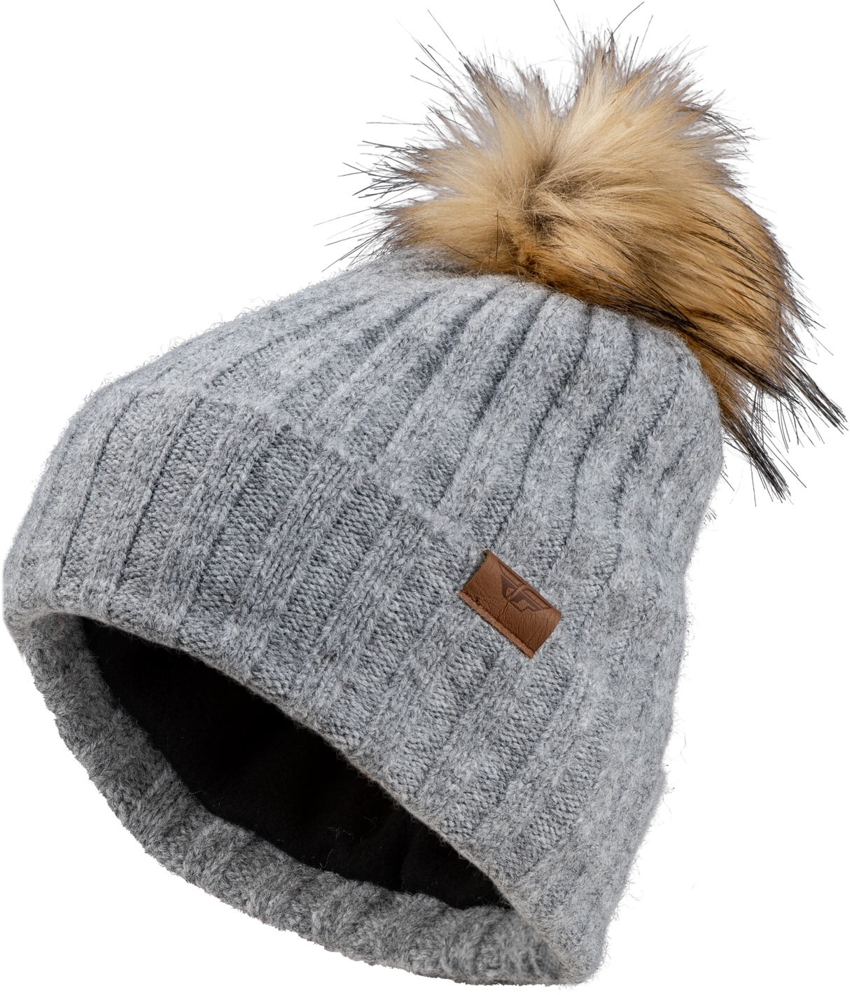 FLY RACING Fly Women's Snow Pom Beanie Heather Grey 22-3252 GREY