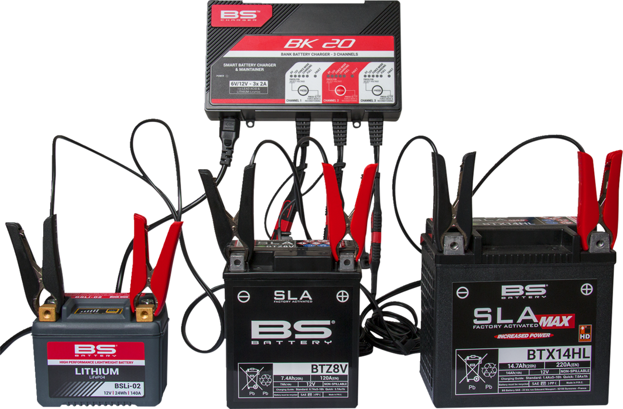 BS BATTERY Charger - BK20 - 12V - 3 x 2A 700554