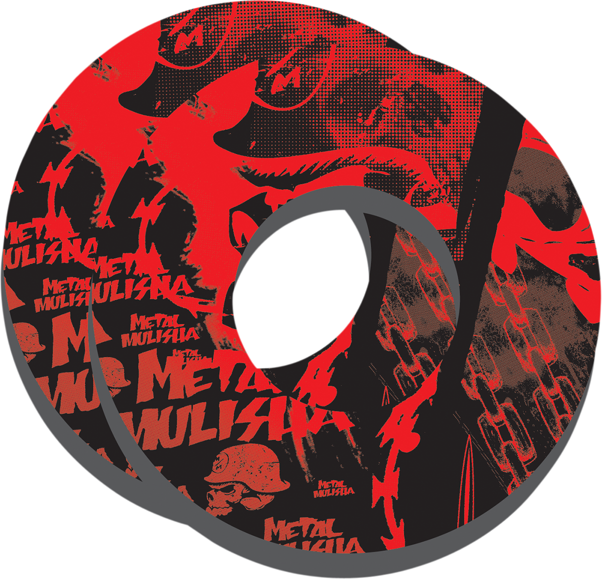 FACTORY EFFEX Grip Donuts - Metal Mulisha Rojo/Negro 14-67952