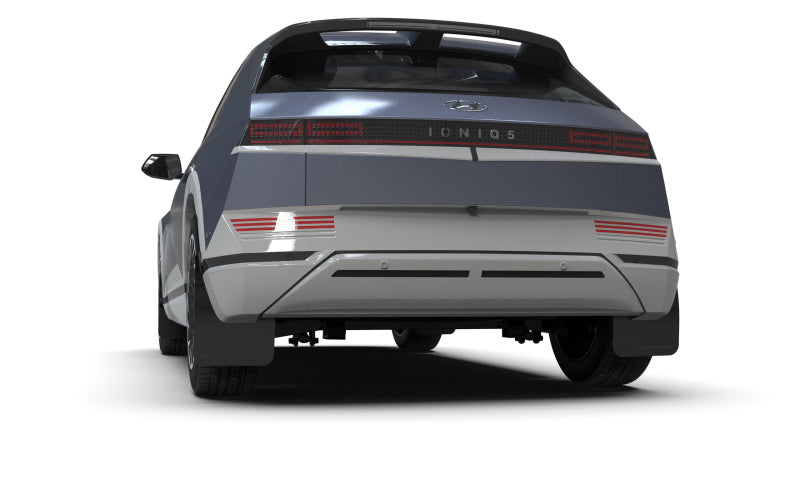 Rally Armor 2022 Hyundai Ioniq 5 Black Mud Flap w/ Metallic Black Logo MF87-UR-BLK-MBK