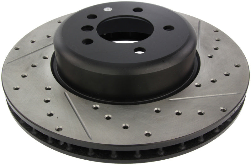 StopTech 08-09 BMW 535 Series / 04-09 545i/550i/645Ci/650i Slotted & Drilled Left Front Rotor 127.34071L