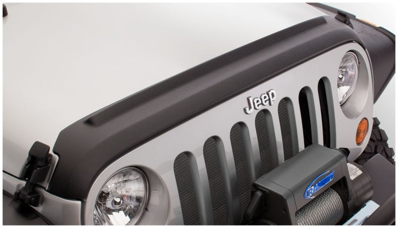 Bushwacker 07-18 Jeep Wrangler Trail Armor Hood and Tailgate Protector Excl Power Dome Hood - Black 14013