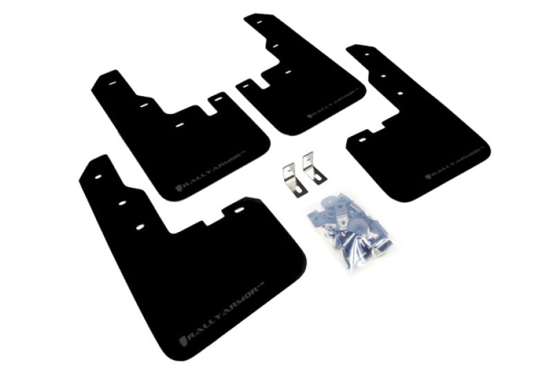 Rally Armor 16-18 Toyota RAV4 Black UR Mud Flap w/ Grey Logo MF44-UR-BLK/GRY