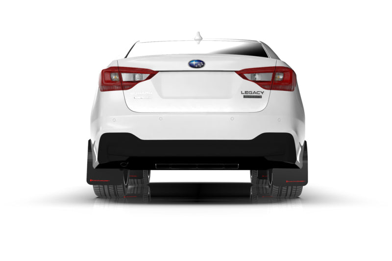 Rally Armor 20+ Subaru Legacy UR Black Mud Flap w/ White Logo MF64-UR-BLK/WH