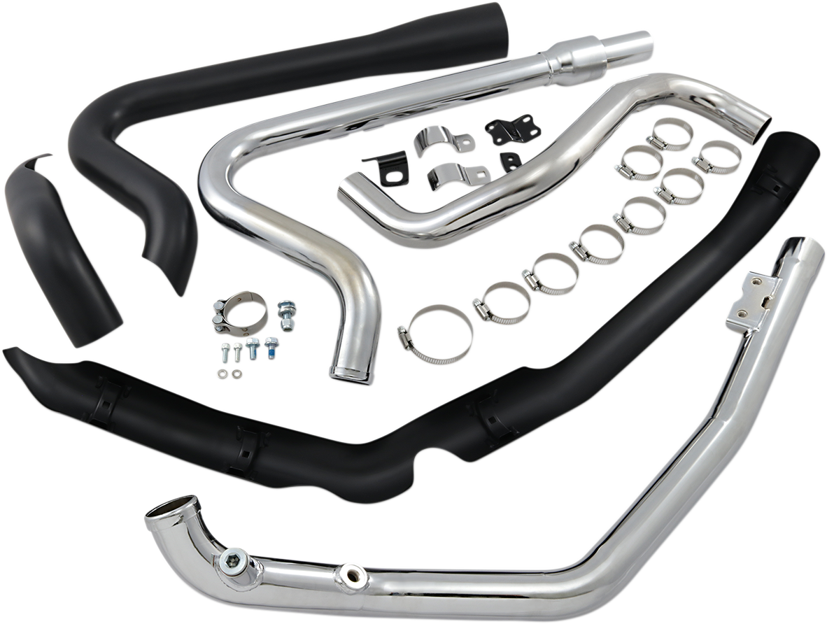 COBRA True Dual Headpipes - Black - Dresser Glide 2017-2022 6257RB